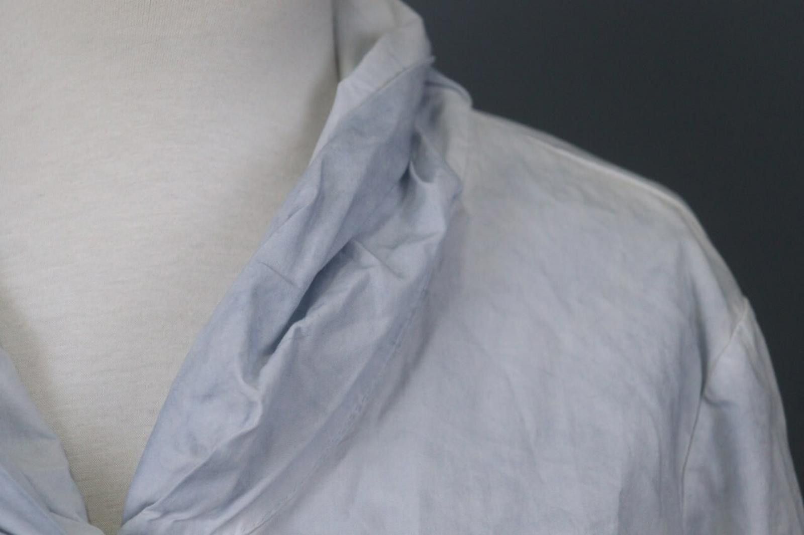 Bottega Veneta Bottega Blue Cotton Graphic Print Lace Up Blouse Top Size S Size S / US 4 / IT 40 - 7 Thumbnail