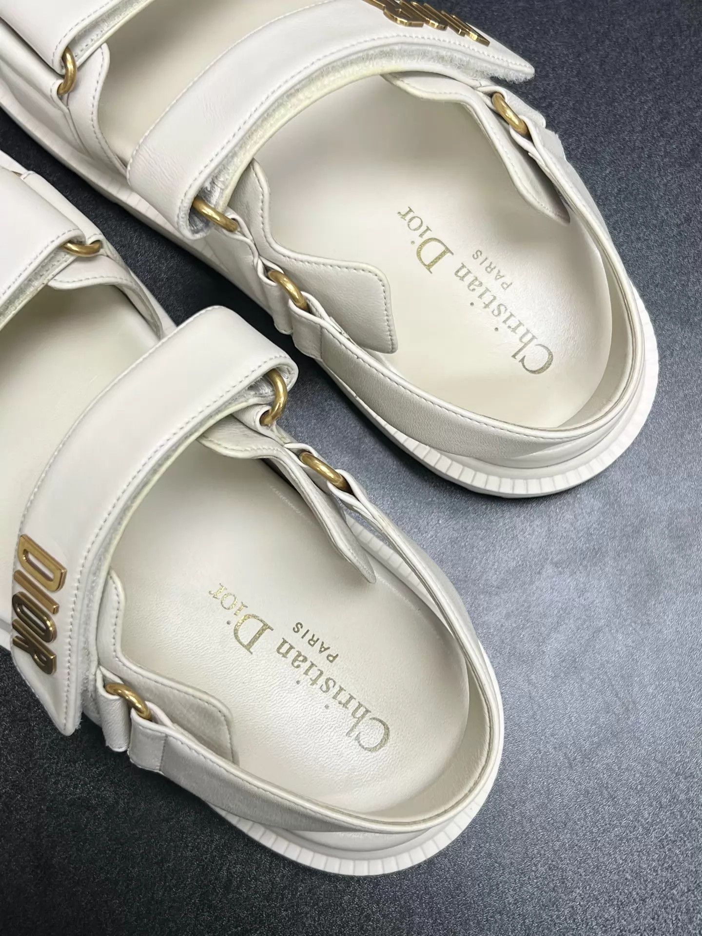 Dior DIOR D-Connect Sandal Cream 38 Size US 7.5 / IT 37.5 - 4 Thumbnail