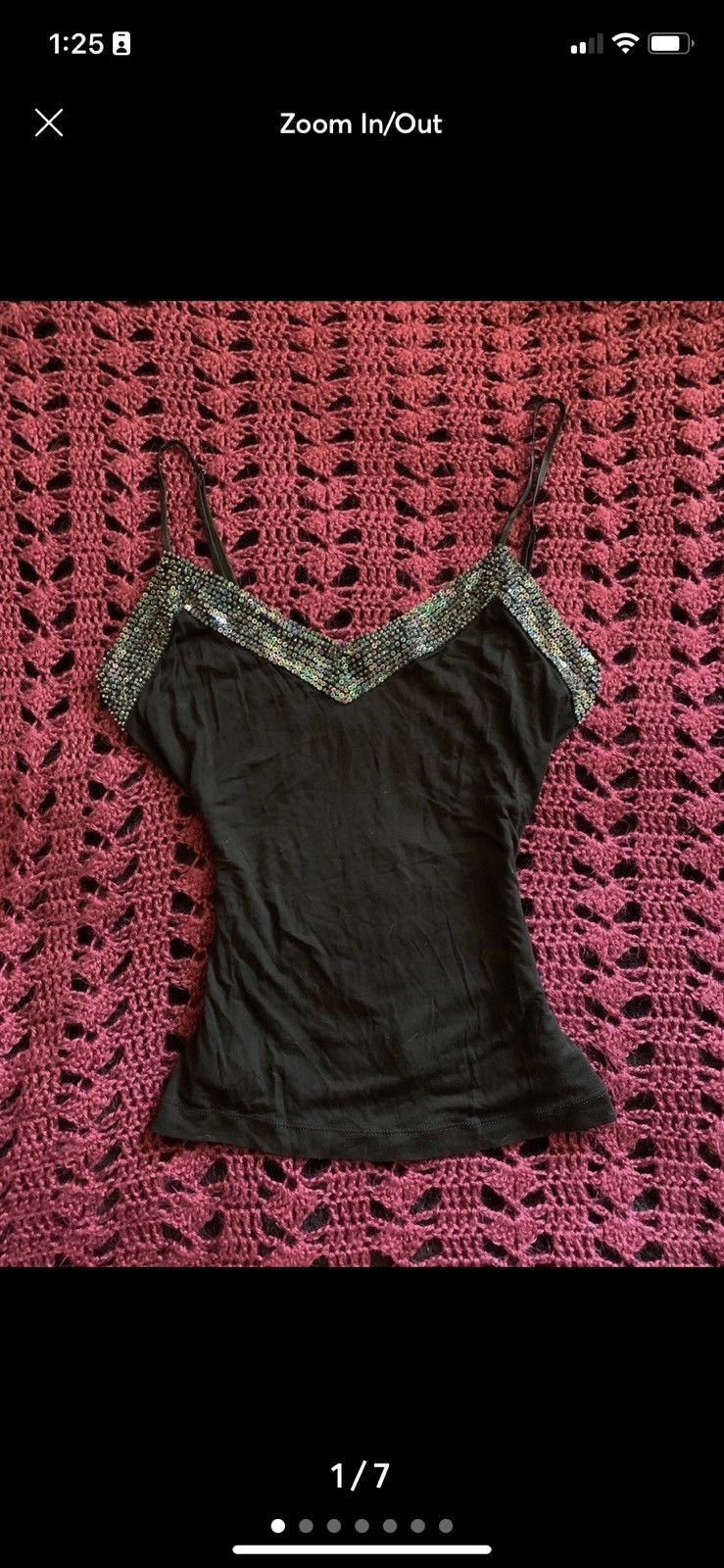 Bcbgmaxazria *ೃ༄ y2k grunge beaded tank top *ೃ༄ Size ONE SIZE - 2 Thumbnail