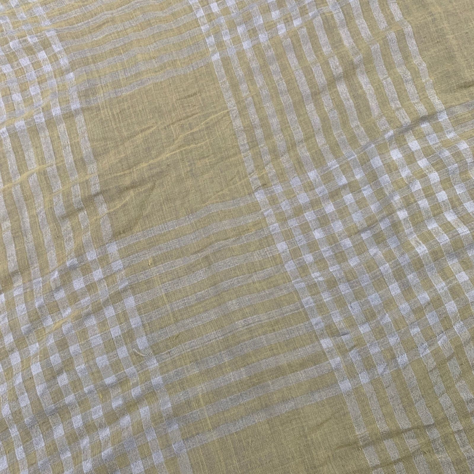 Vintage VINTAGE Yellow Brown Stripe Fringe Square Scarf Size ONE SIZE - 4 Thumbnail