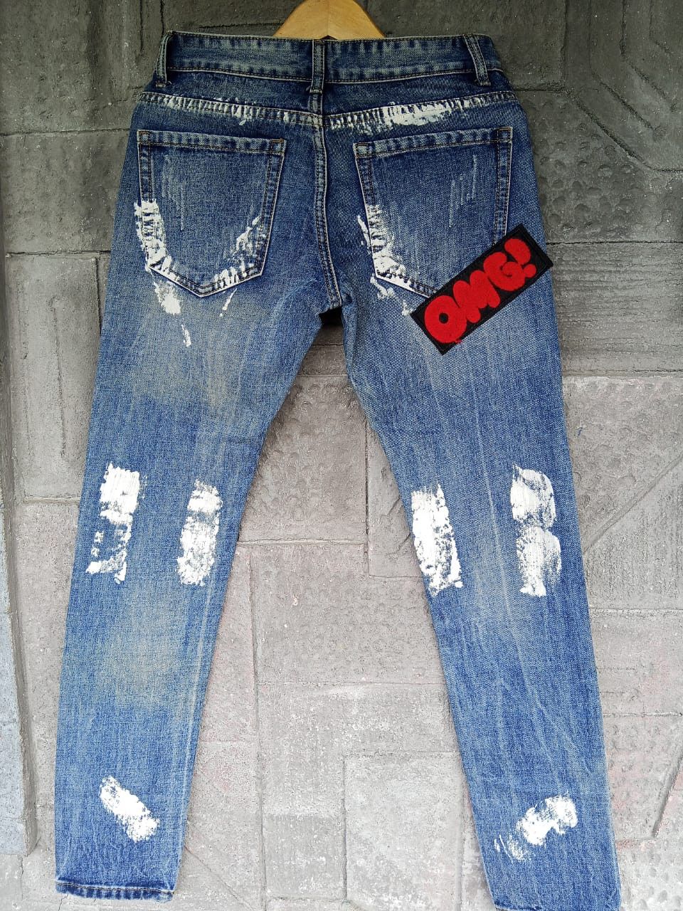 Designer × Vintage Men's Hip Hop Street Jeans Y2K Men's Slim Fit Denim Pants Size US 29 - 2 Thumbnail