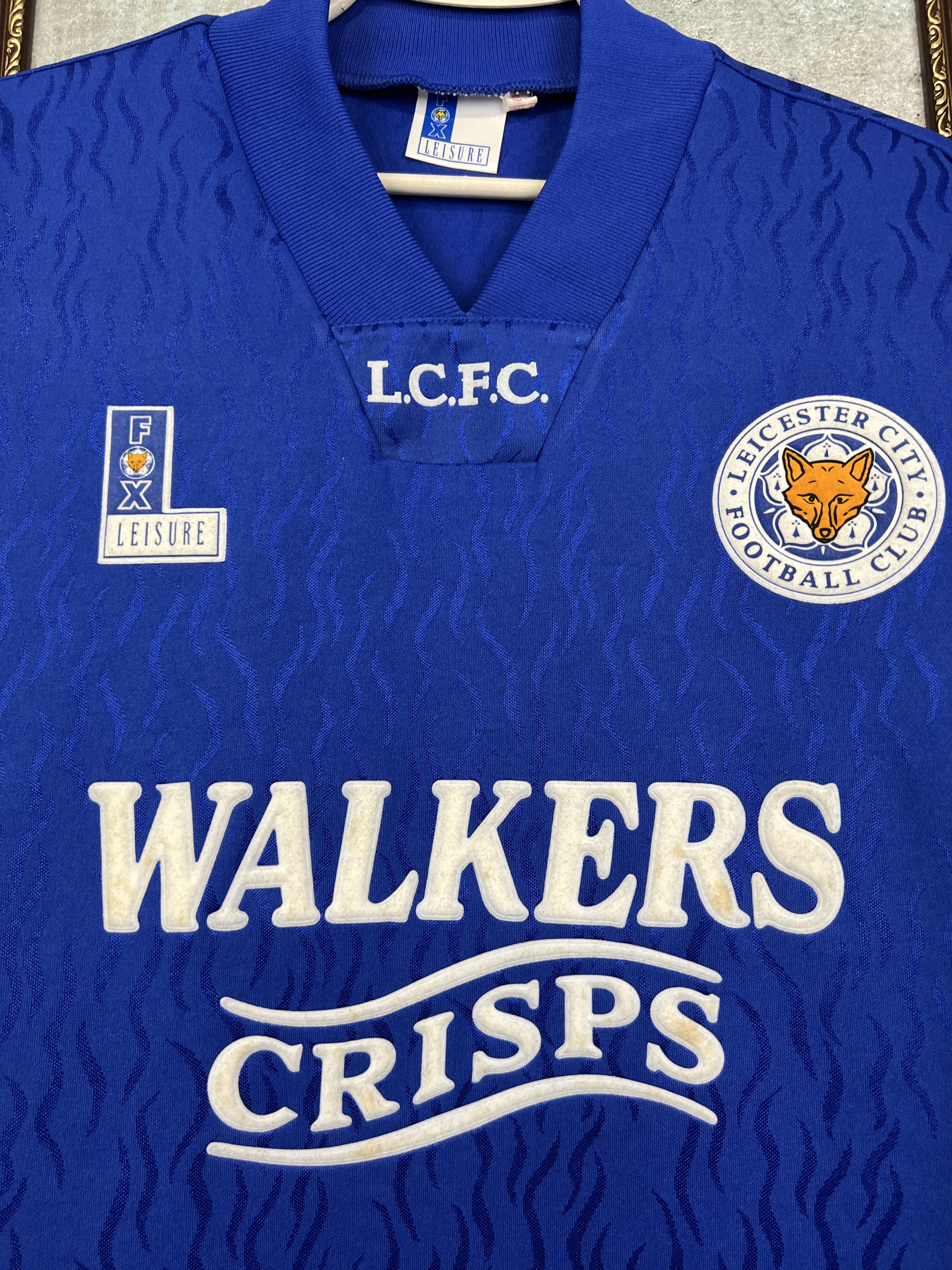 Vintage Leicester City Home football shirt 1992 Soccer Jersey Trikot Size US L / EU 52-54 / 3 - 3 Thumbnail