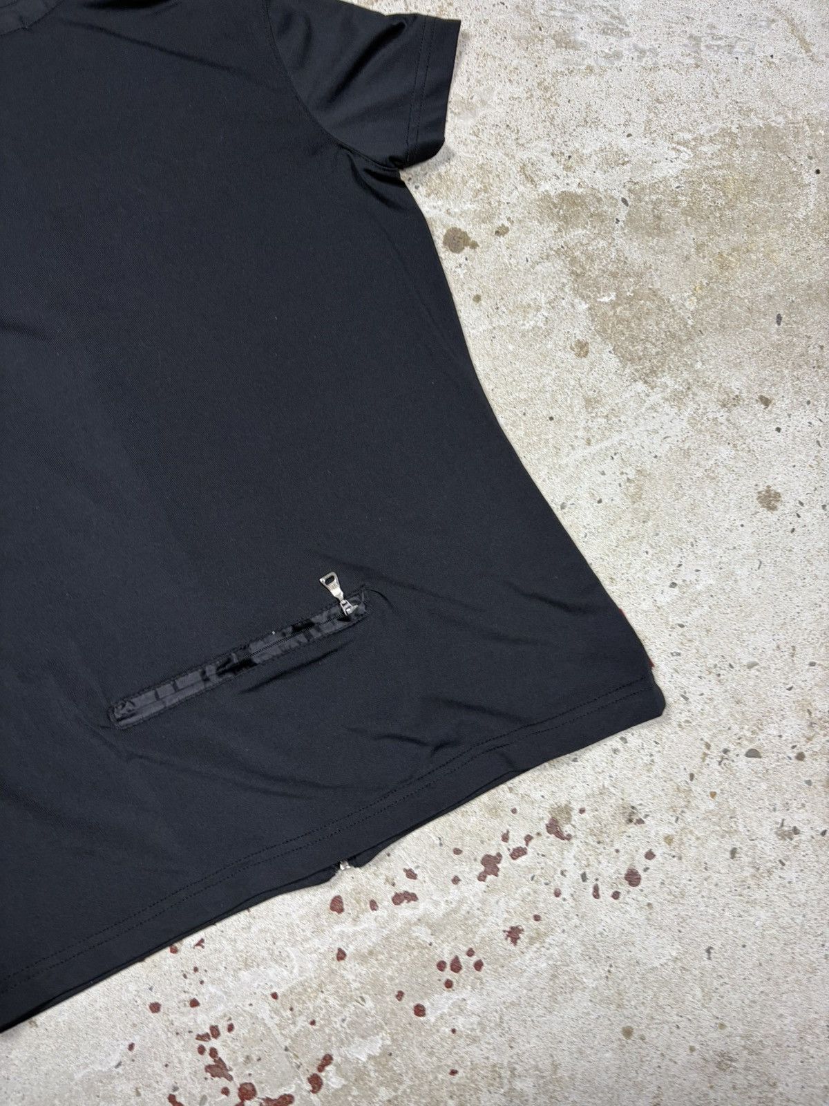 Prada 2000s Prada Sport Full Zip Black Polo Tee Red Tab Size M / US 6-8 / IT 42-44 - 16 Thumbnail