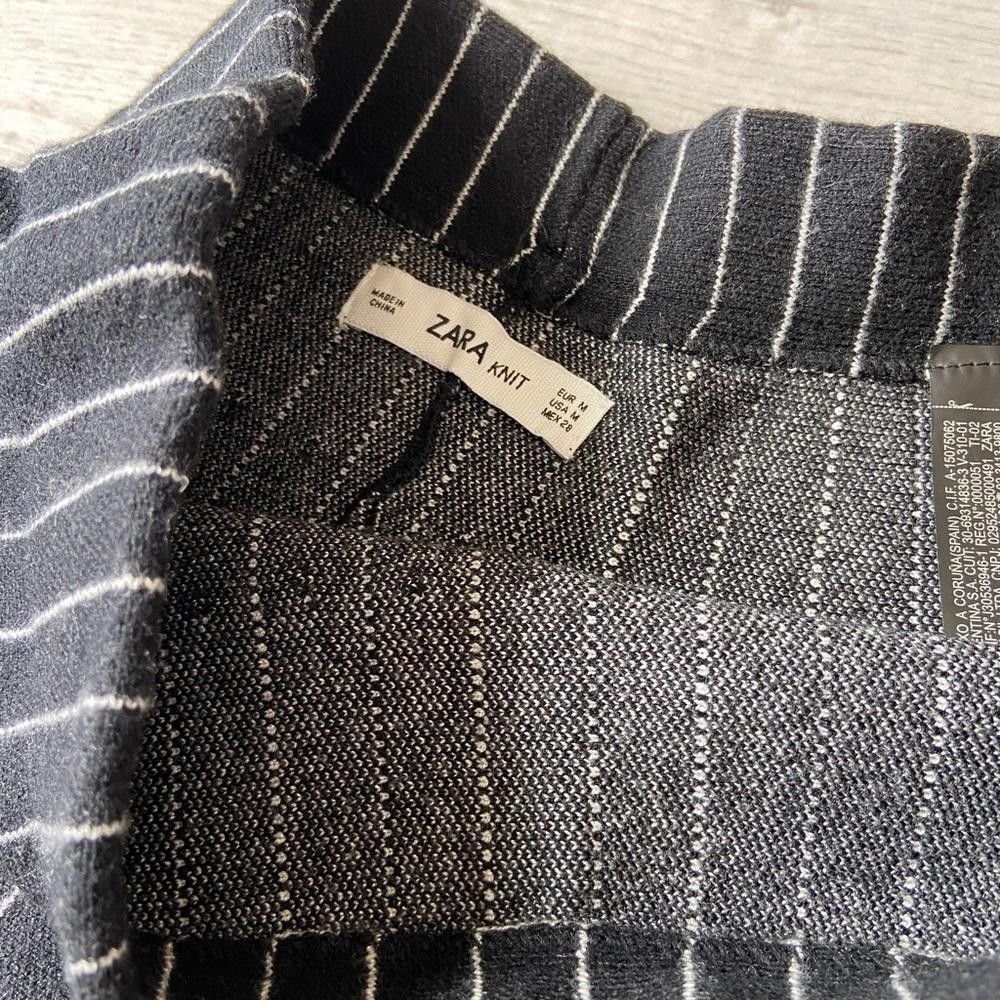 Zara Zara Black and White Striped Skater Skirt Size 32" / US 10 / IT 46 - 3 Thumbnail