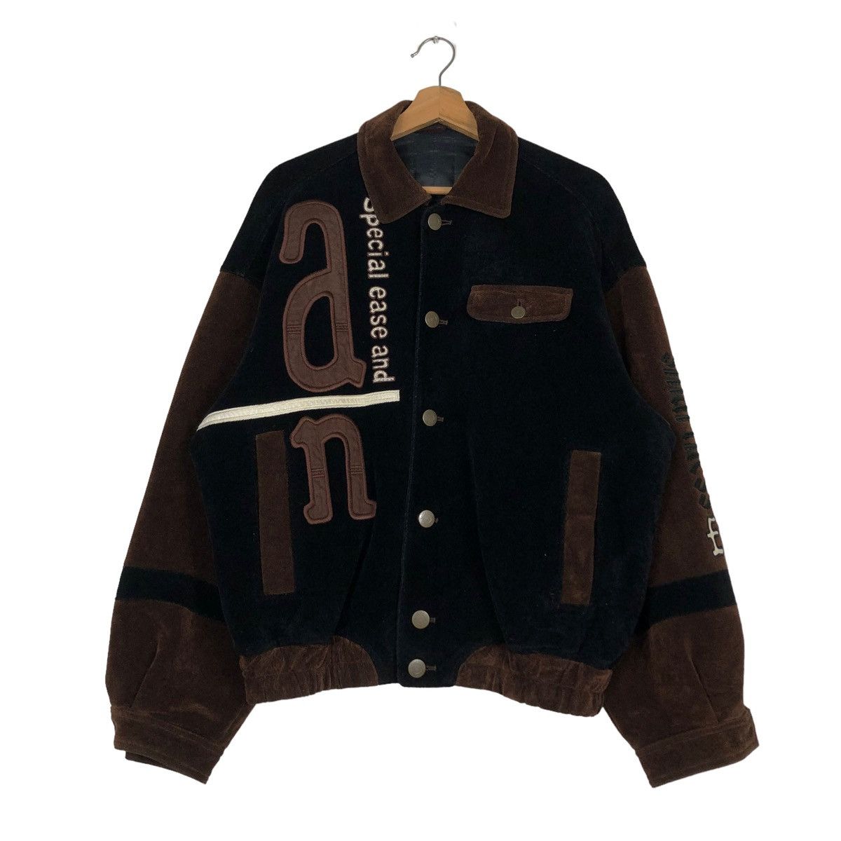 Japanese Brand 🔥VINTAGE BOMBER JACKET BUTTON SANTAFE BIG LOGO Size US L / EU 52-54 / 3 - 1 Thumbnail