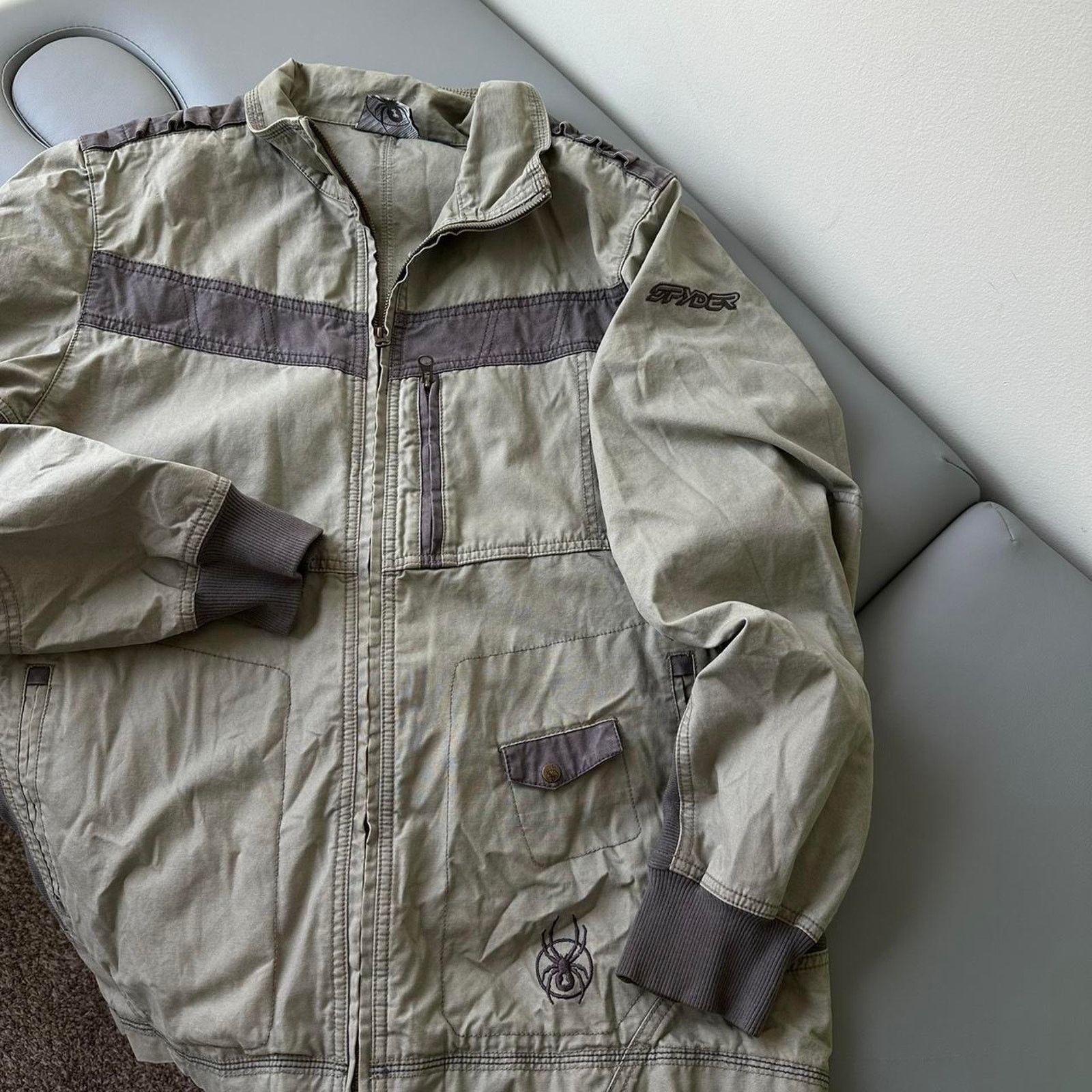 Spyder Vintage 00s Spyder Tactical Canvas Lightweight Jacket Coat Size US L / EU 52-54 / 3 - 7 Thumbnail