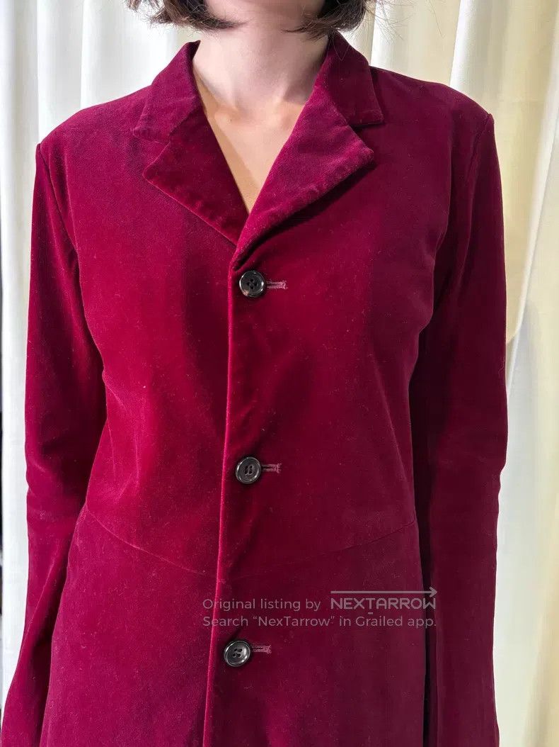 Comme des Garcons Comme Des Garcons Rose Red Velvet Shirt Size M / US 6-8 / IT 42-44 - 5 Thumbnail