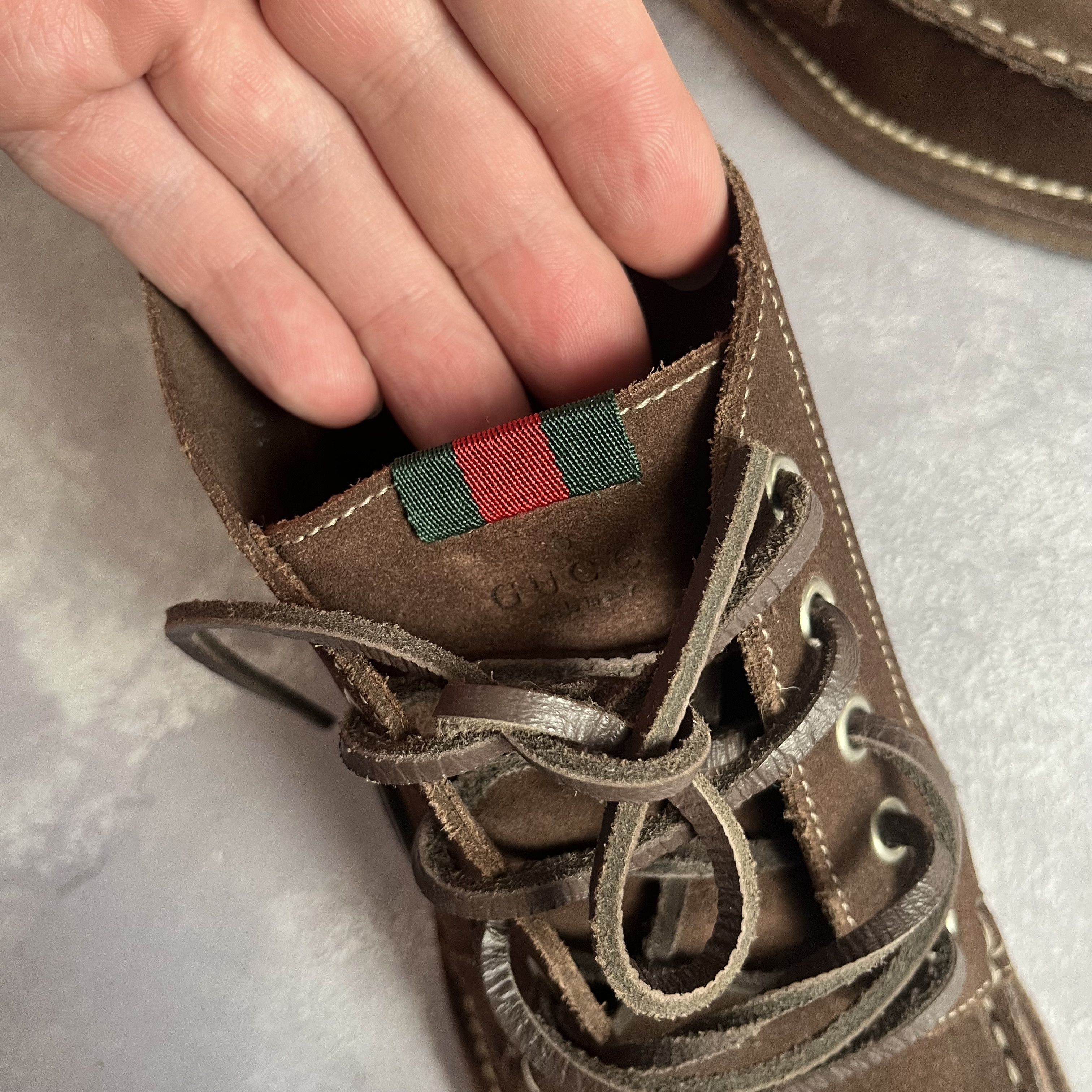 Gucci Gucci Suede Moc Toe Chukka Boots Brown Crepe Sole Size US 10 / EU 43 - 6 Thumbnail