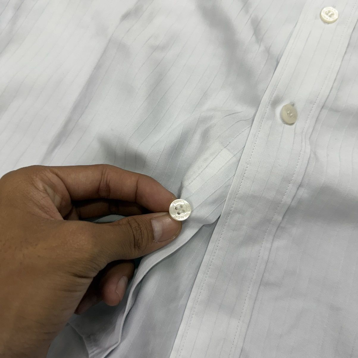 Givenchy vintage GIVENCHY monsieur stripe pocket long button up Size US XL / EU 56 / 4 - 4 Thumbnail