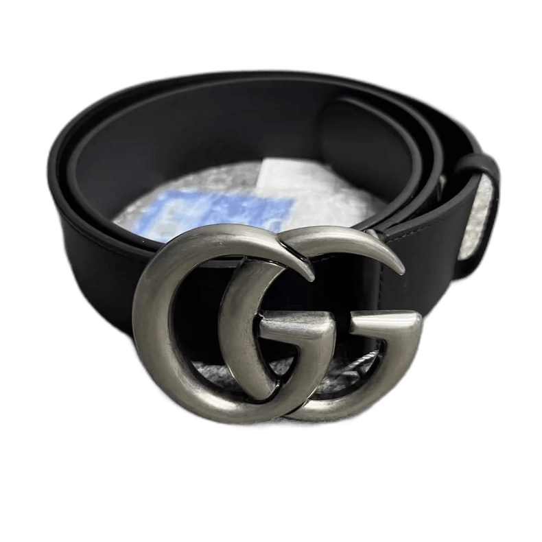 Gucci Gucci Black Leather Double G Belt Size ONE SIZE - 1 Thumbnail