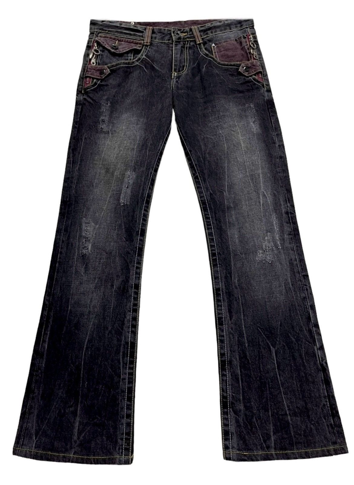 semanticdesign FYE🤘🏼SEMANTIC DESIGN Punk Multi Head Zipper Clawmark Flare Size US 30 / EU 46 - 8 Thumbnail