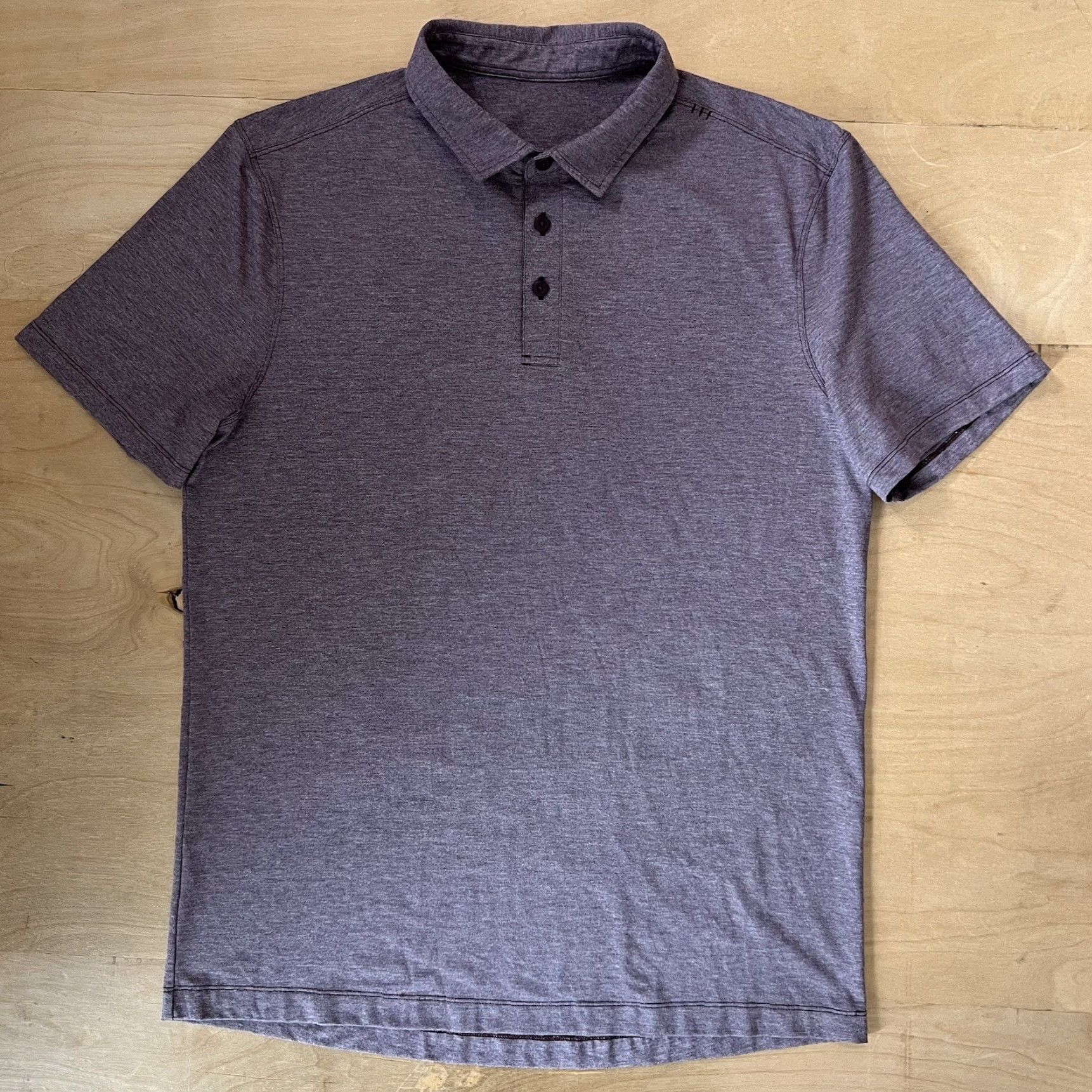 Lululemon Lululemon Evolution Polo Shirt M Purple Casual Cotton Logo Men Polo Shirt M Purple Size US M / EU 48-50 / 2 - 2 Thumbnail
