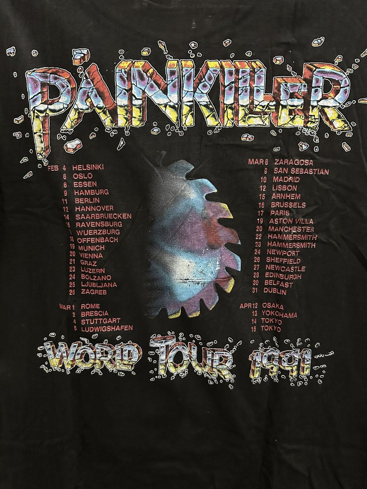 Band Tees Vintage 90’s Judas Priest Painkiller World Tour 91 T-shirt Size US M / EU 48-50 / 2 - 4 Thumbnail
