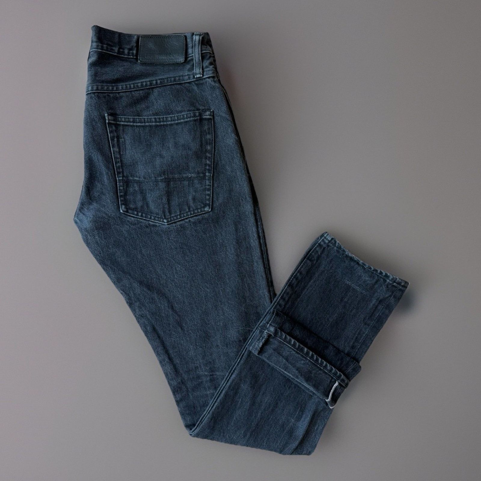Tellason Tellason Selvedge Jeans 33 Black Dark Wash Denim Slim Size US 33 - 1 Thumbnail
