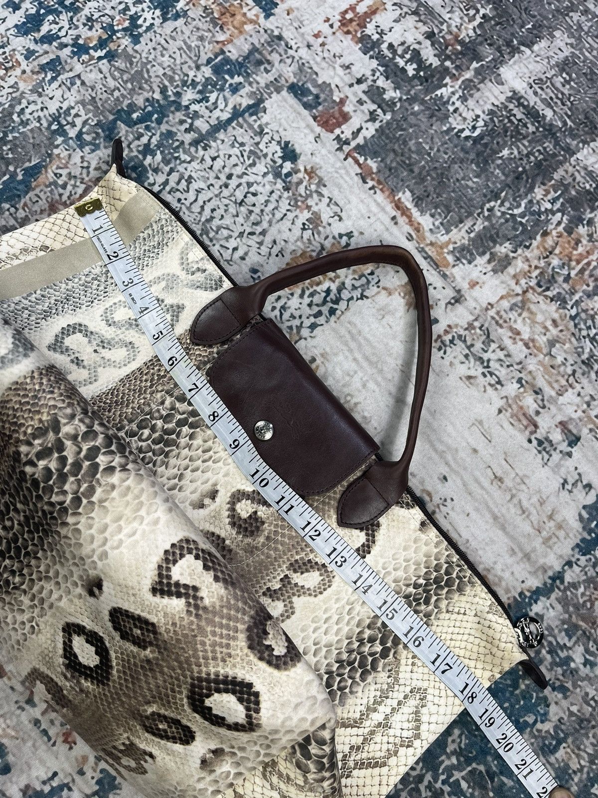 Longchamp Longchamp Le Pliage Snake Skin Print Tote Bags Size ONE SIZE - 20 Thumbnail