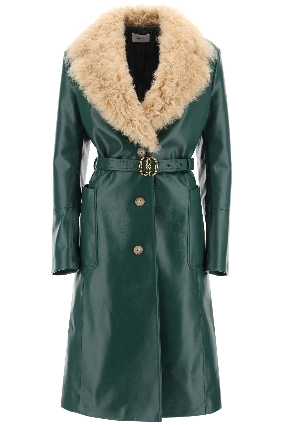 Bally BALLY Leather And Shearling Coat Size S / US 4 / IT 40 - 1 Thumbnail