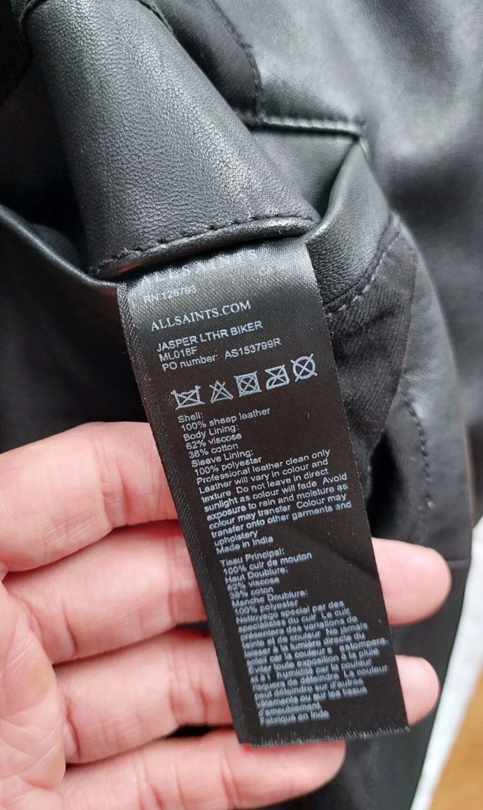 Allsaints Allsaints Leather Jacket Jasper Biker Black XS Size US XS / EU 42 / 0 - 12 Thumbnail