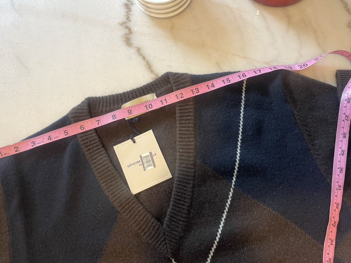 Officine Generale Officine Generale mens Argyle sweater M Made in Italy NWT Size US M / EU 48-50 / 2 - 6 Thumbnail