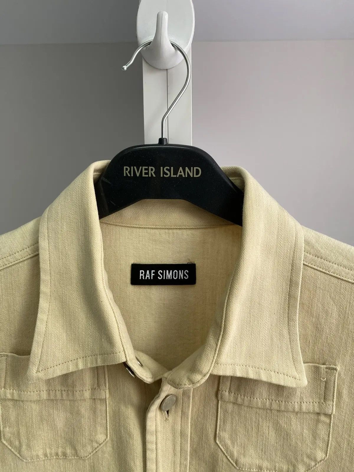 Raf Simons × Vintage Vintage Raf Simons 15SS Two Pocket RS Walker Patch Shirt Size US L / EU 52-54 / 3 - 11 Thumbnail
