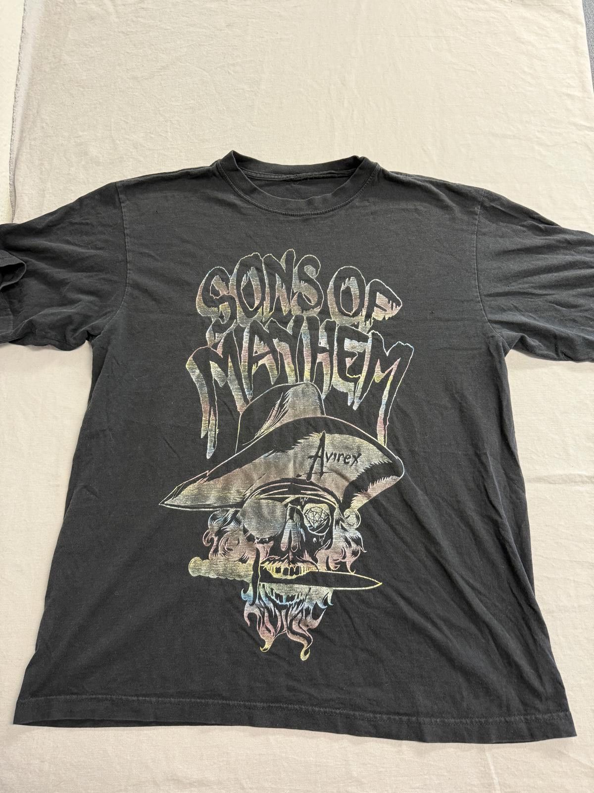 Designer Faded Sons of Mayhem Avirex Rainbow Metallic Tee XL Size US XL / EU 56 / 4 - 1 Thumbnail