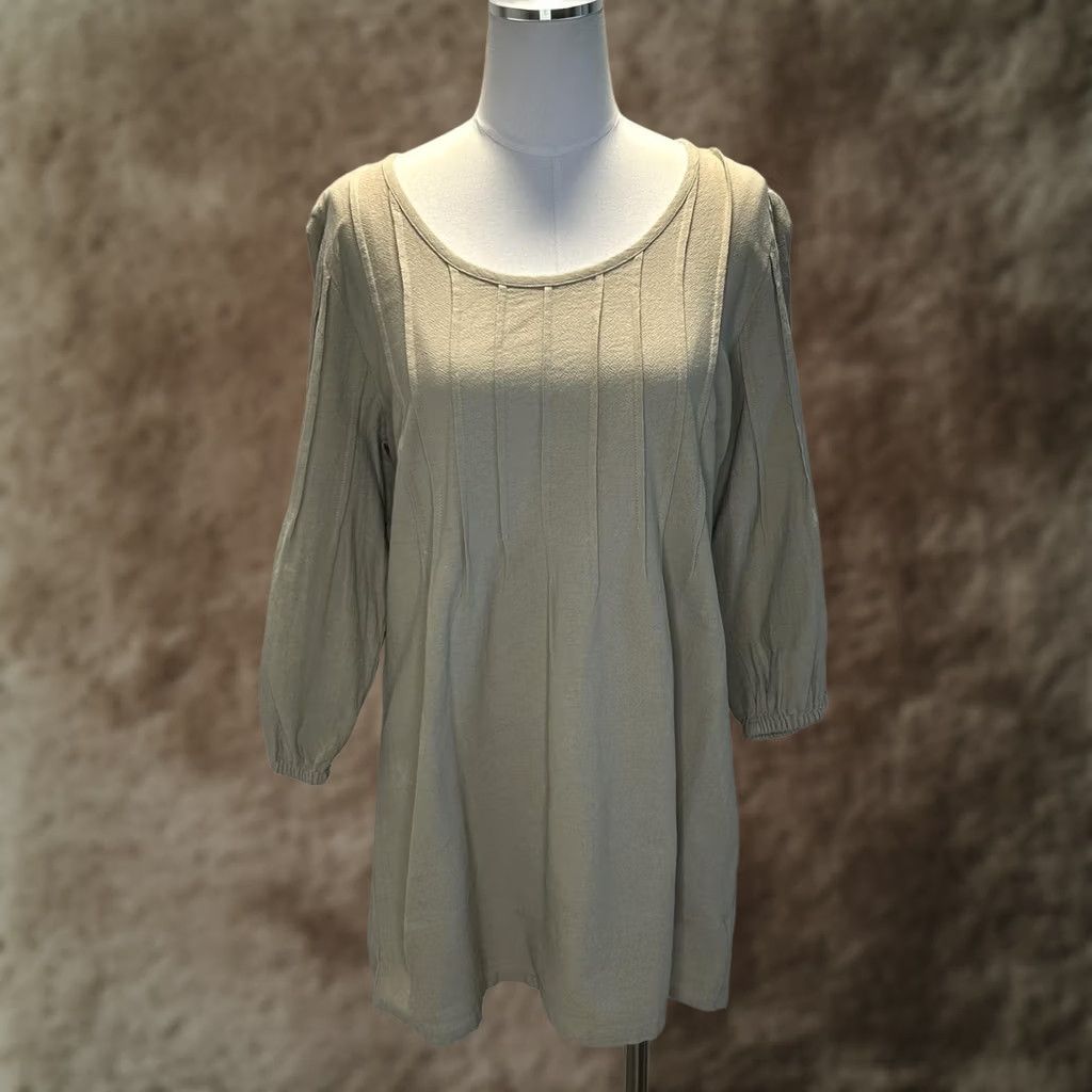 Soft Surroundings Soft Surroundings Sweater Womens Medium Tan Textured Pullover 3/4 Sleeve Cotton Beig Size M / US 6-8 / IT 42-44 - 1 Thumbnail