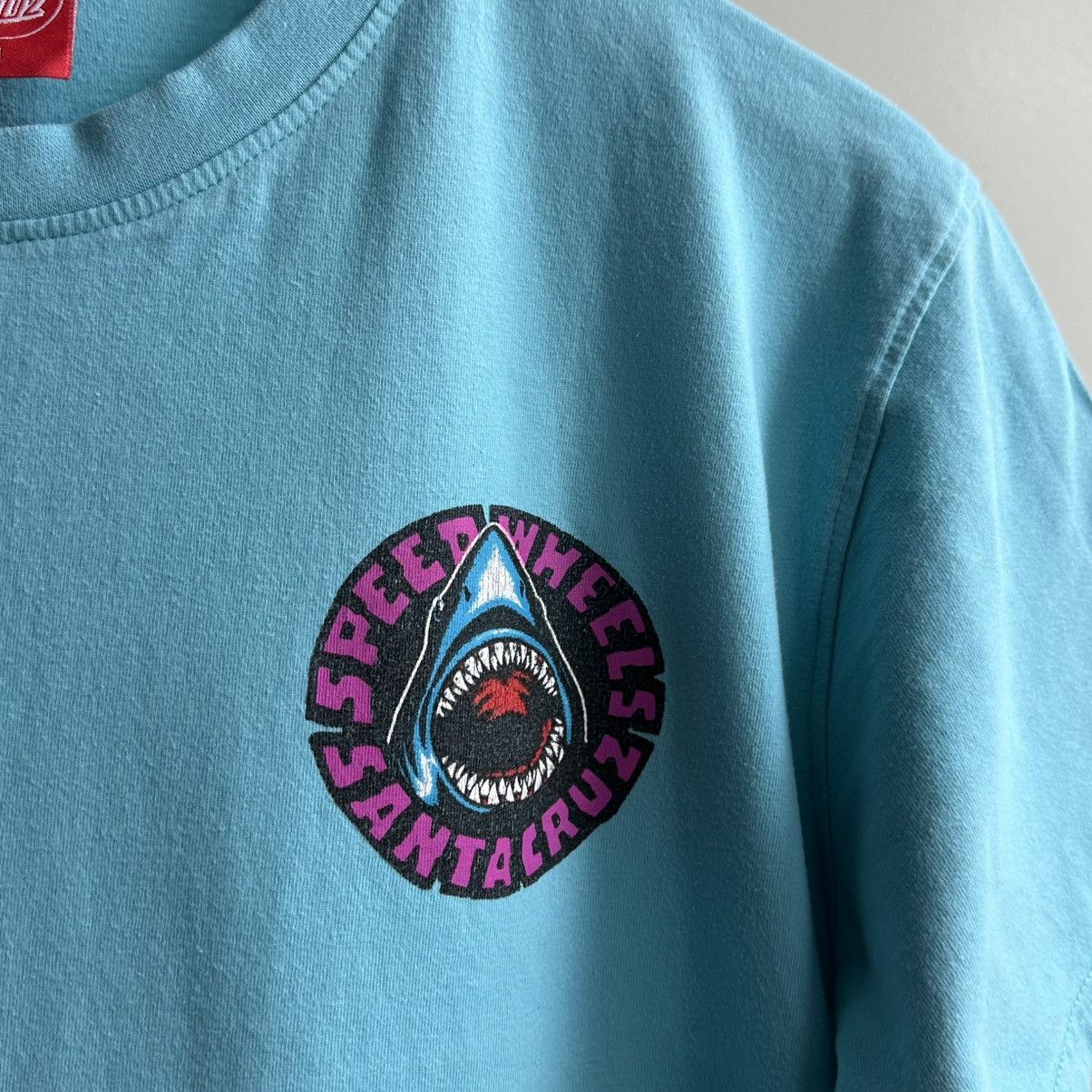 Santa Cruz Skateboards VINTAGE SANTA CRUZ SPEED WHEELS SHARKS TEE Size US M / EU 48-50 / 2 - 7 Thumbnail