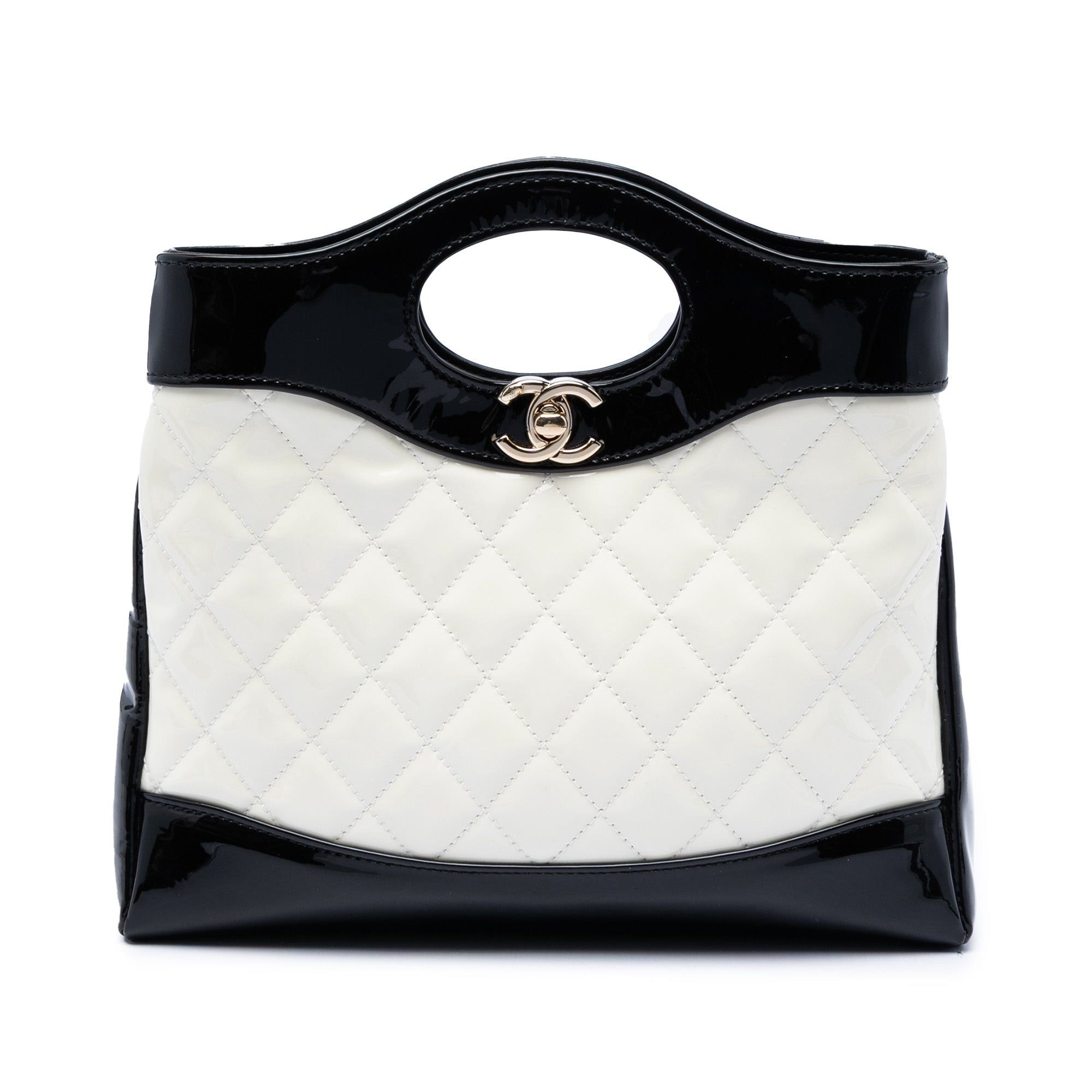 Chanel Mini Bicolor Quilted Patent 31 Shopping Bag Size ONE SIZE - 1 Thumbnail