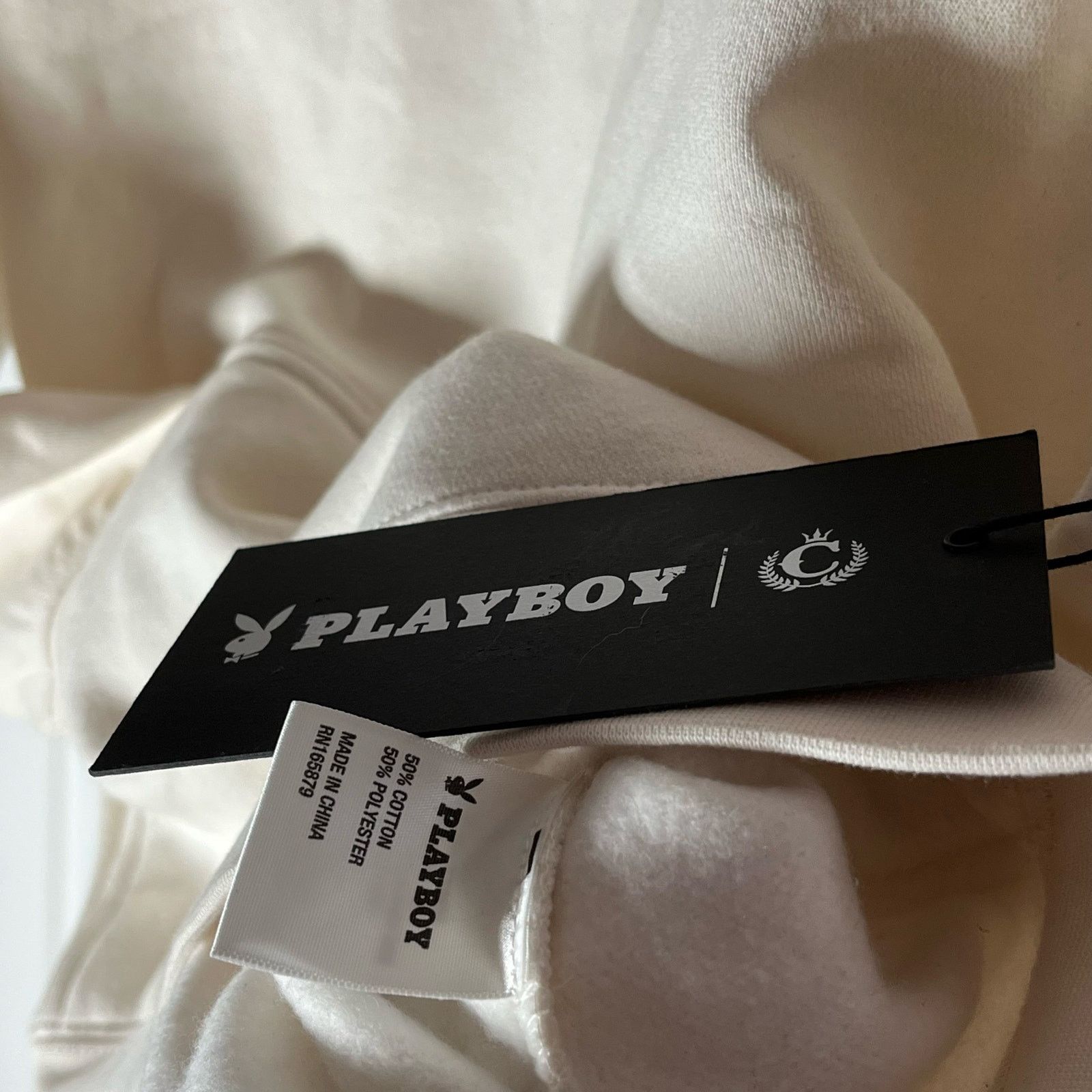 Playboy •NWT• Playboy Off White sweatshirt Hoodie • Men’s XL Size US XL / EU 56 / 4 - 3 Thumbnail