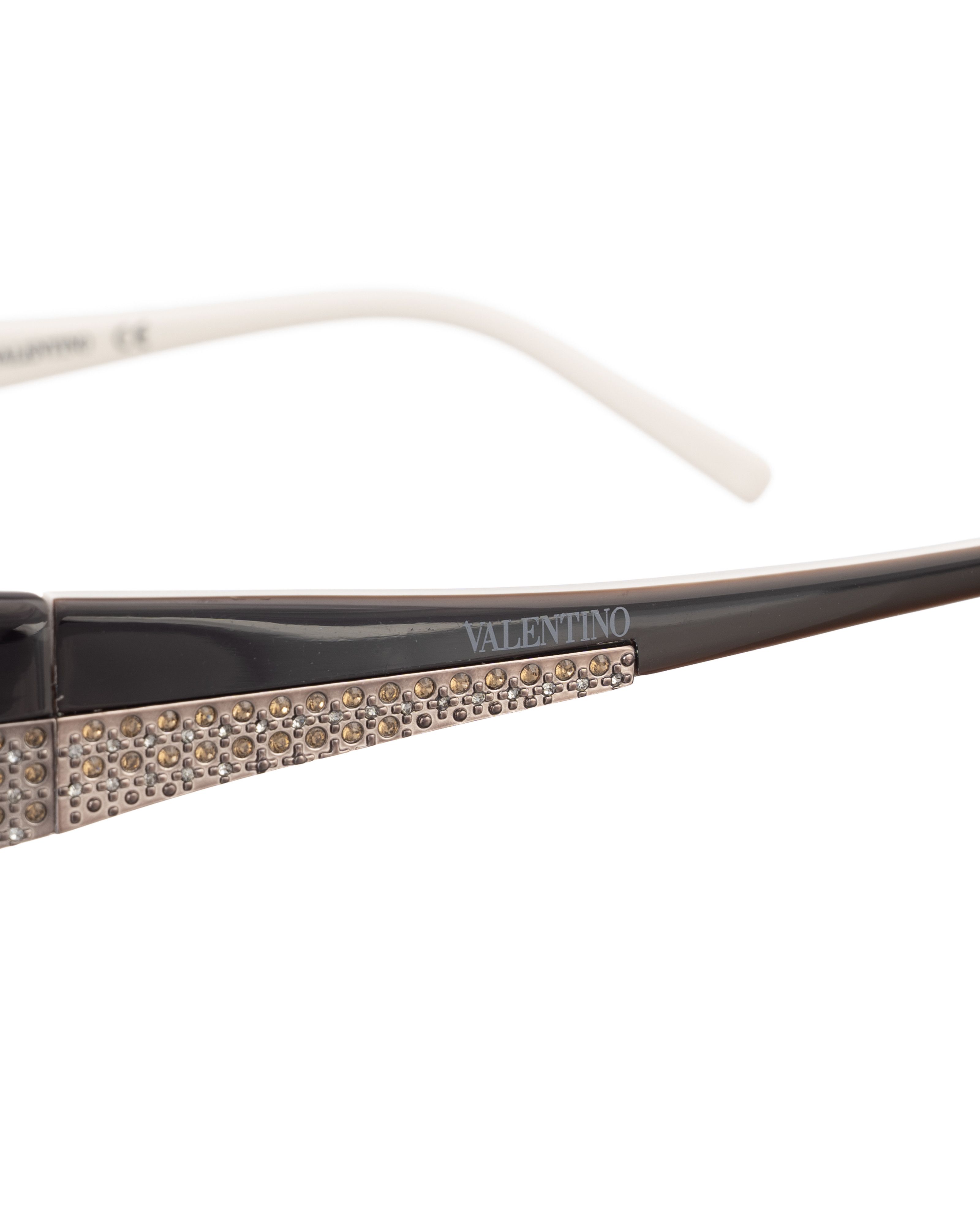 Valentino Valentino '00s Black&White Glasses with Rhinestones Size ONE SIZE - 3 Thumbnail
