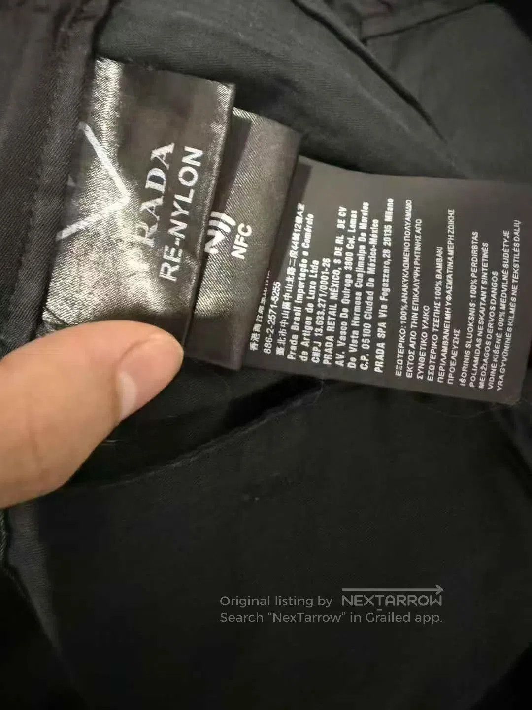 Prada Prada Black Nylon Triangular Logo Pants| Size US 34 / EU 50 - 5 Thumbnail