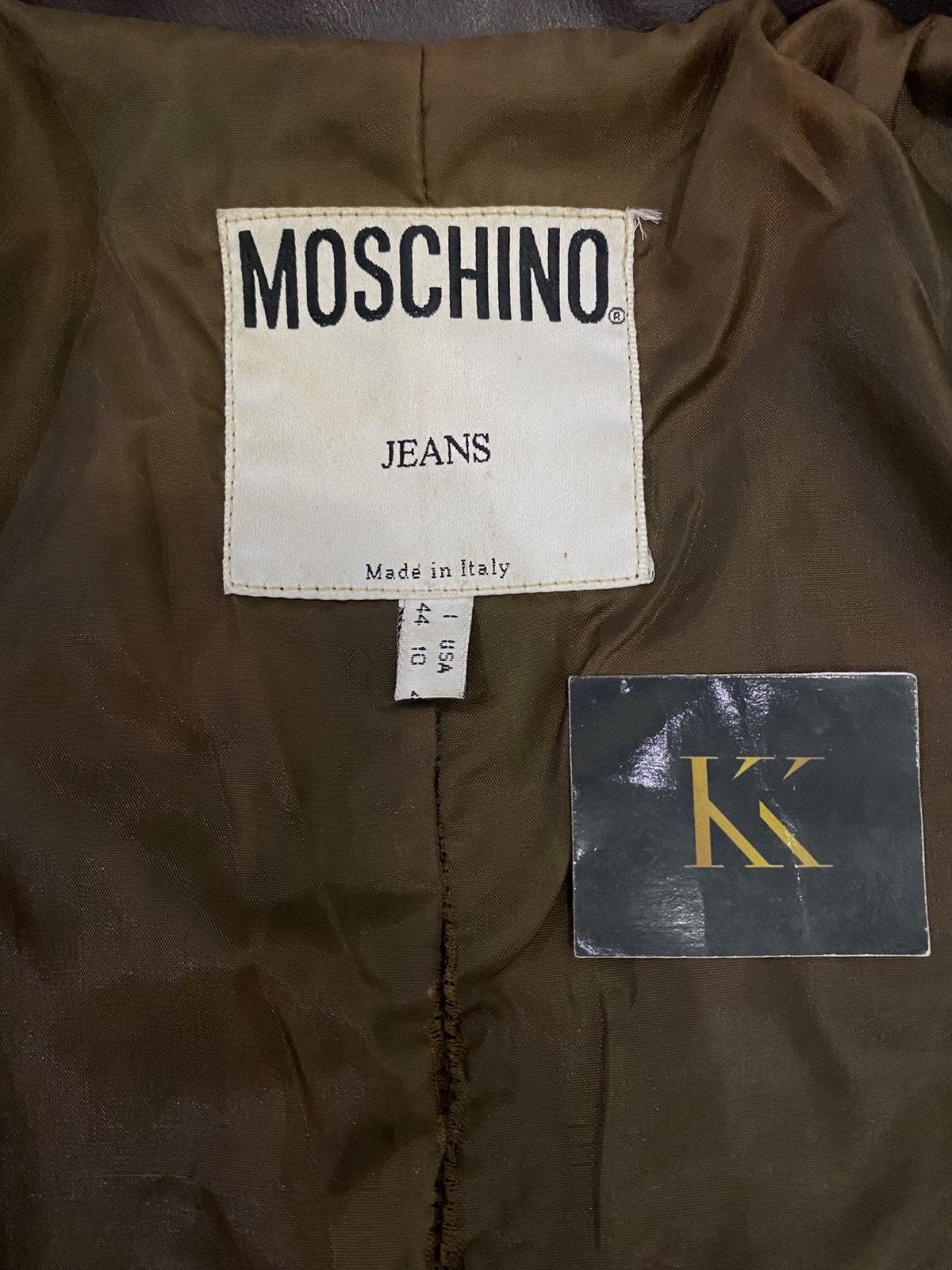 Love Moschino × Moschino × Vintage Vintage MOSCHINO Chic Edgy Faux Leather Studded Jacket Size M / US 6-8 / IT 42-44 - 3 Thumbnail