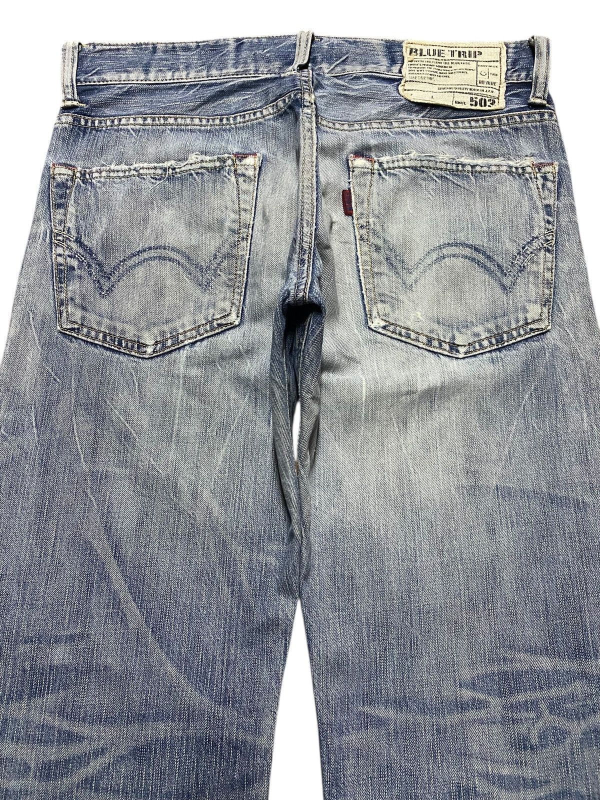 Edwin Vintage Edwin Blue Trip 503 Distressed Faded Wash Loose Jean Size US 33 - 4 Thumbnail