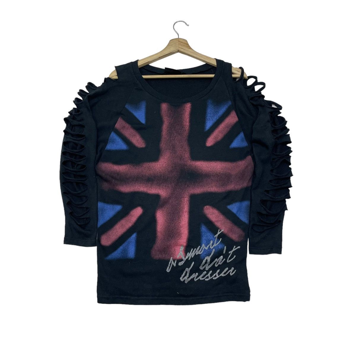 Japanese Brand Japanese Brand America Flag Distressed Shirt Long Sleeve Size S / US 4 / IT 40 - 1 Thumbnail