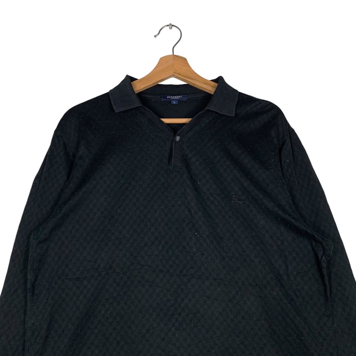 Burberry BURBERRY LONDON Embroidery Logo Long Sleeve Polos #1385-C63 Size US L / EU 52-54 / 3 - 2 Thumbnail