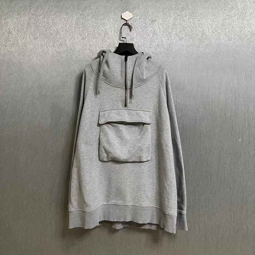 Burberry burberry half-zip logo hoodie in gray Size US M / EU 48-50 / 2 - 1 Thumbnail