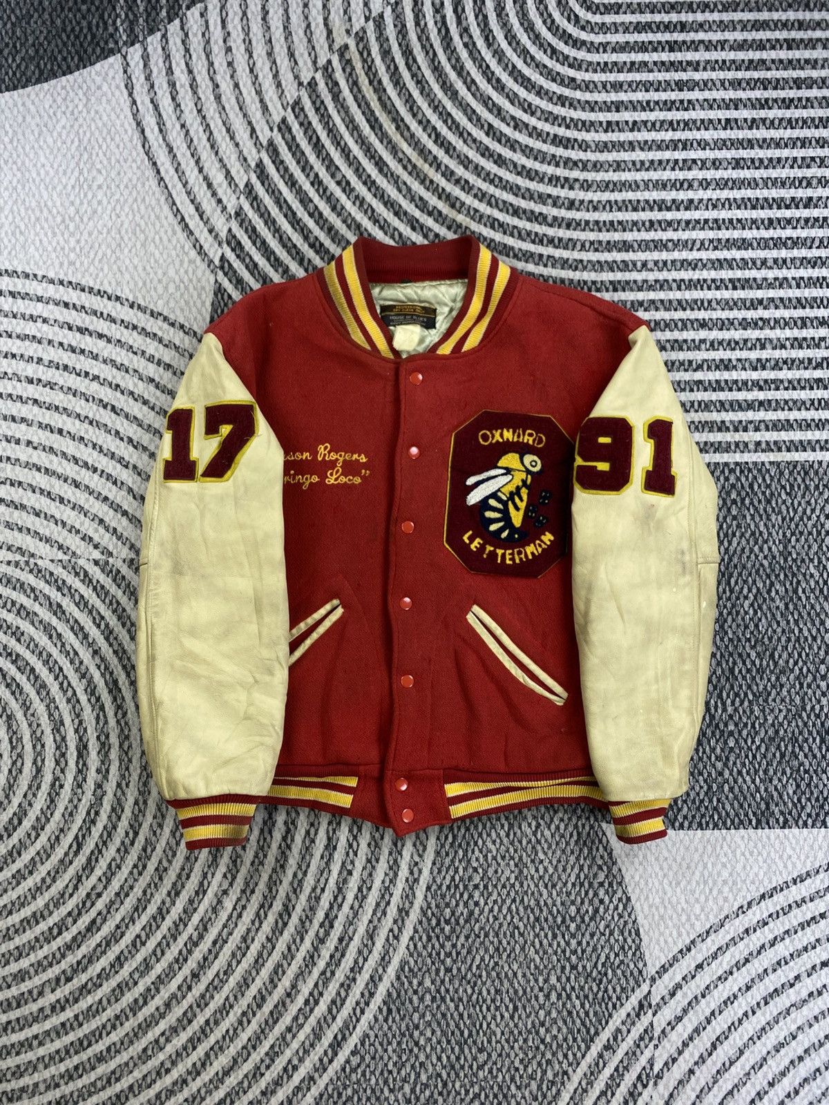 Japanese Brand Vtg House Of Blues Letterman Leather Sleeve Varsity Jacket Size US M / EU 48-50 / 2 - 5 Thumbnail