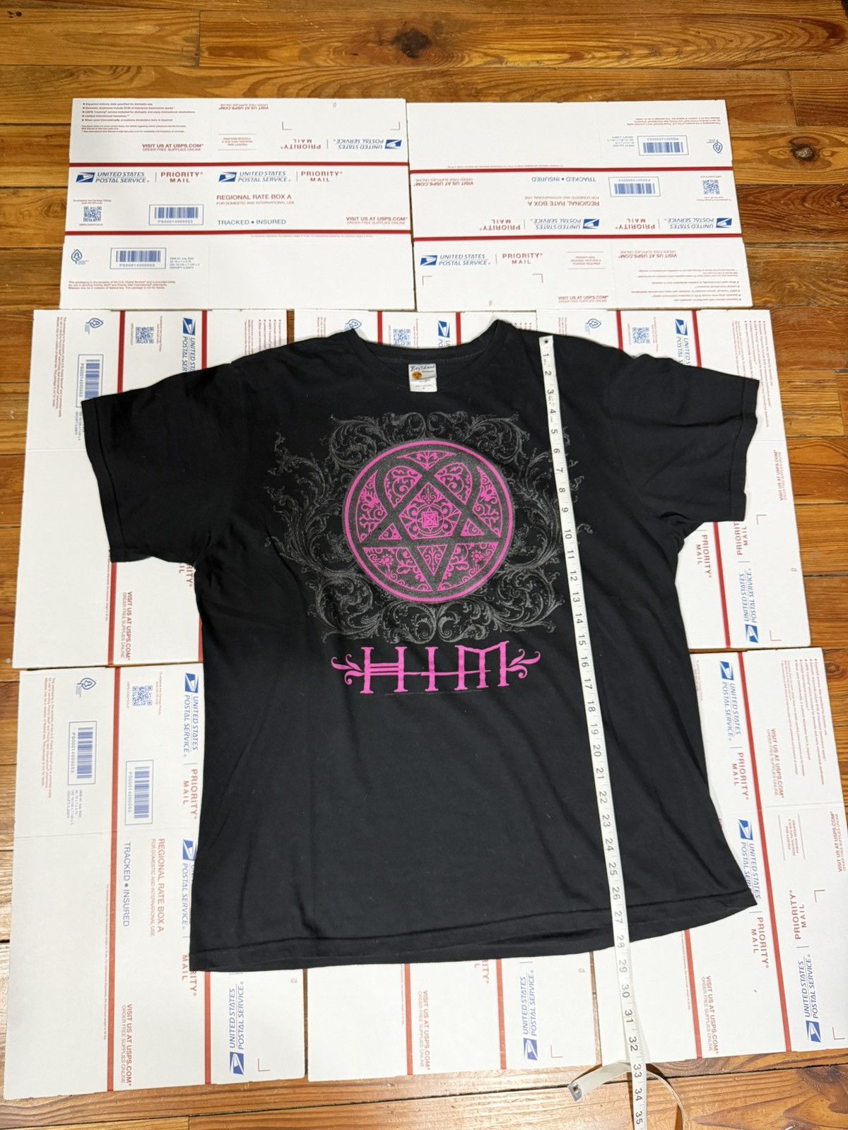 Vintage Vintage 2006 HIM Heartagram Tee Size XL Size US XL / EU 56 / 4 - 4 Thumbnail