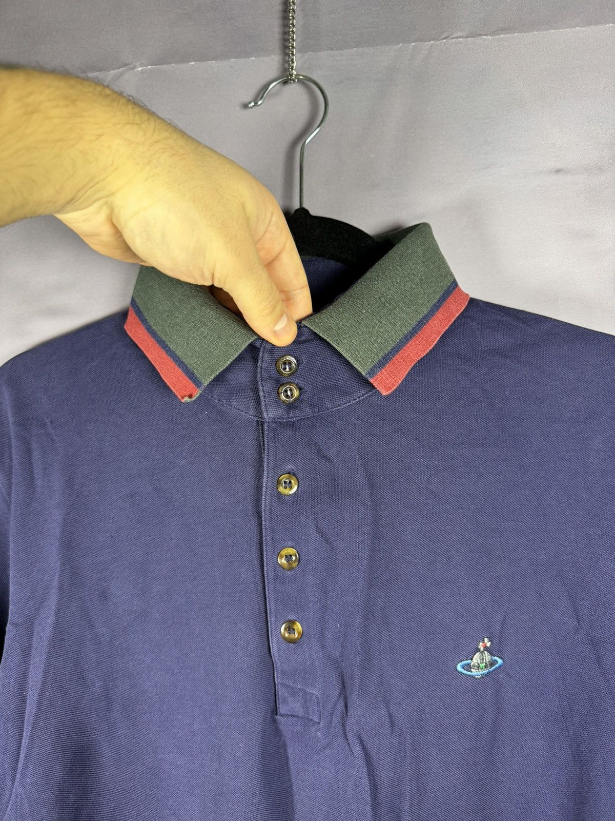 Designer × Vintage × Vivienne Westwood Vintage Vivienne Westwood 2 Krall Blue Polo Shirt Oldmoney Size US L / EU 52-54 / 3 - 10 Thumbnail