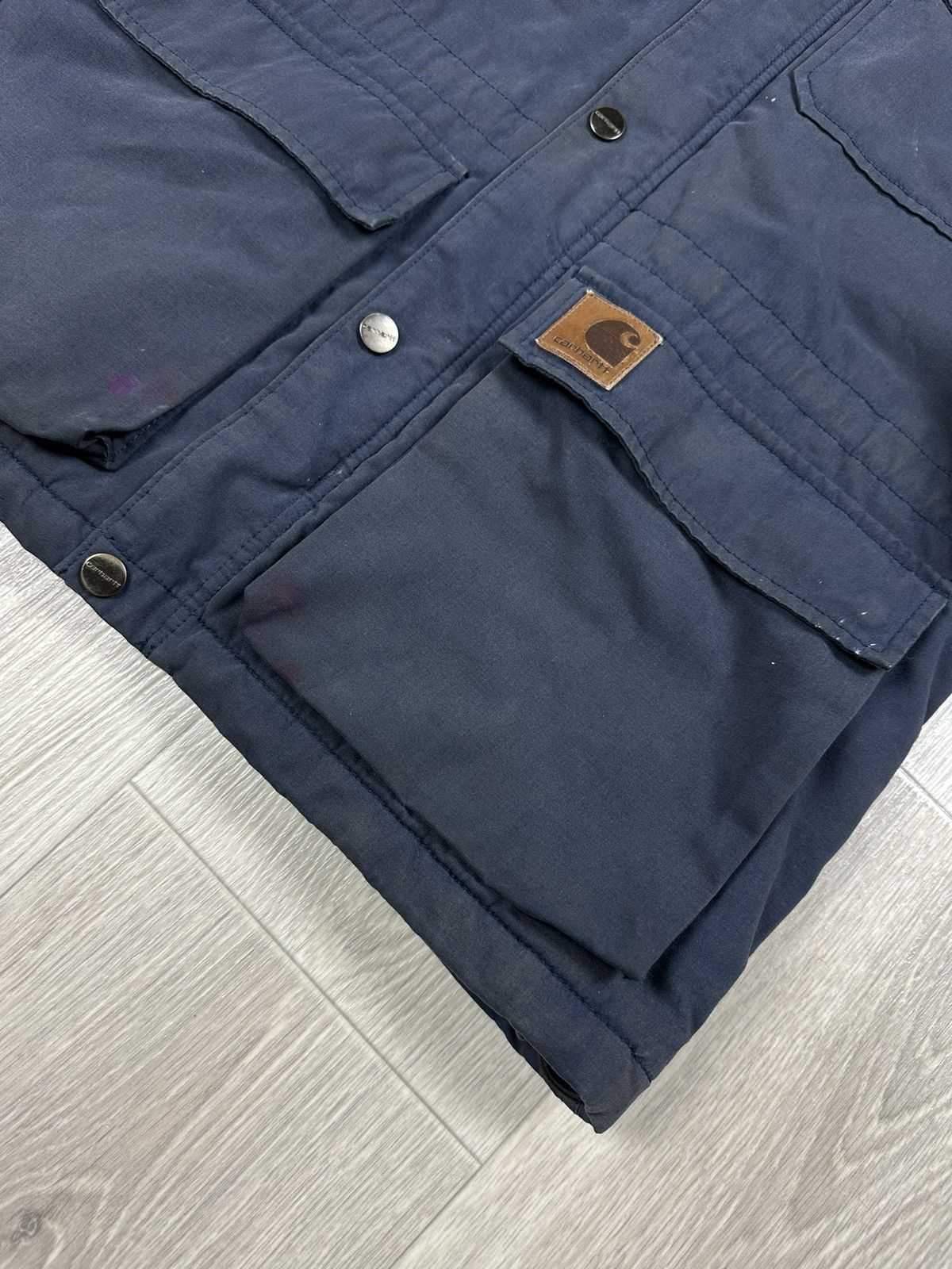 Carhartt × Carhartt Wip Carhartt Mosley Work Jacket Coat Parka Washed Blue Size US L / EU 52-54 / 3 - 5 Thumbnail