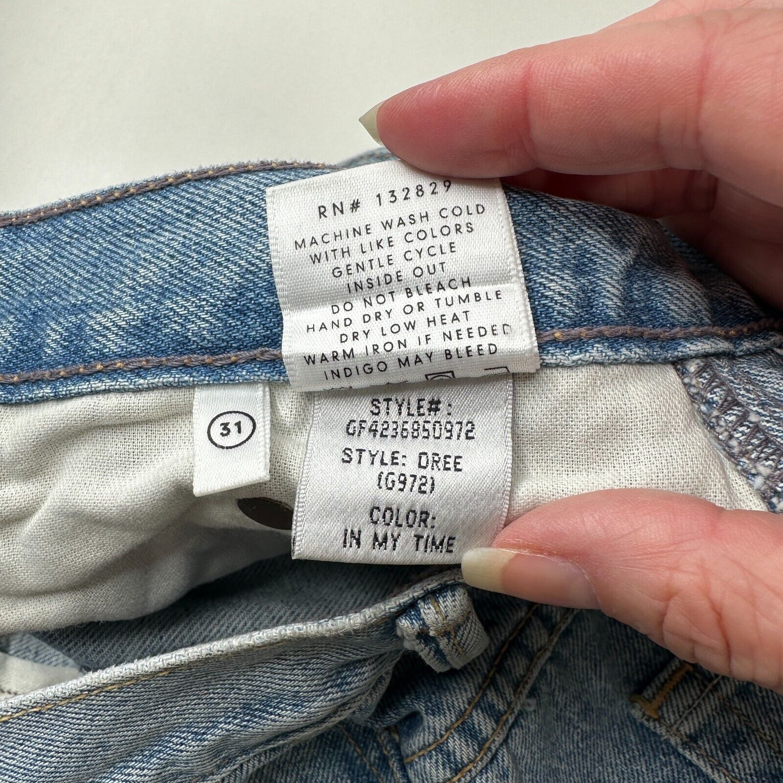 GRLFRND GRLFRND Dree Light Wash Crop Jean Hidden Button Straight 31 Size 31" - 9 Thumbnail