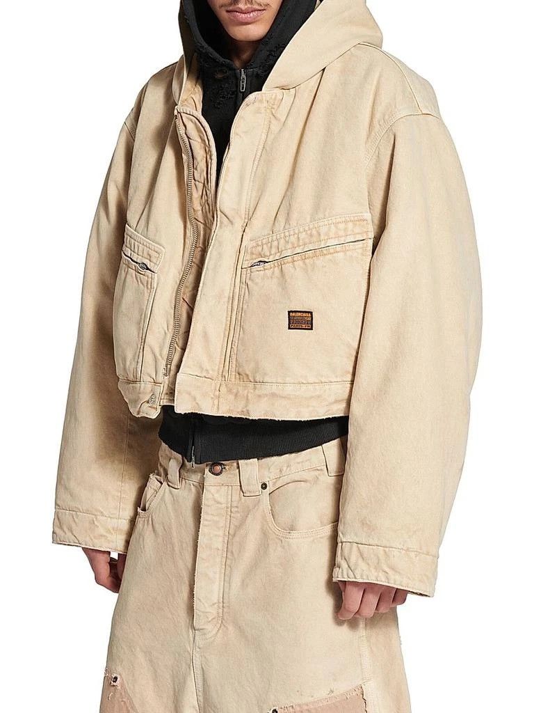 Balenciaga balenciaga fw25 cropped hooded workwear jacket Size US S / EU 44-46 / 1 - 6 Thumbnail