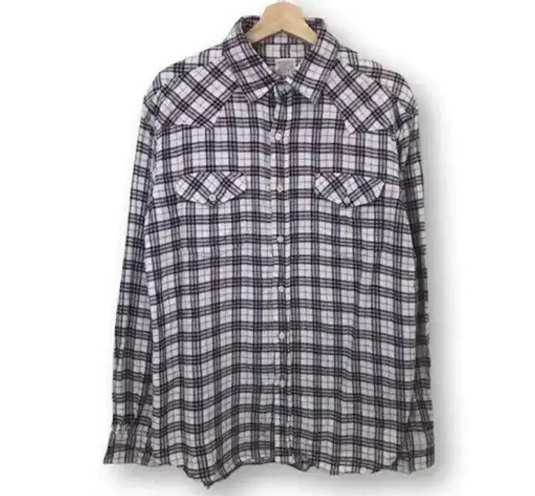 image of Plaid Tartan Flannel Shirt Button Up, Men's (Size Medium)