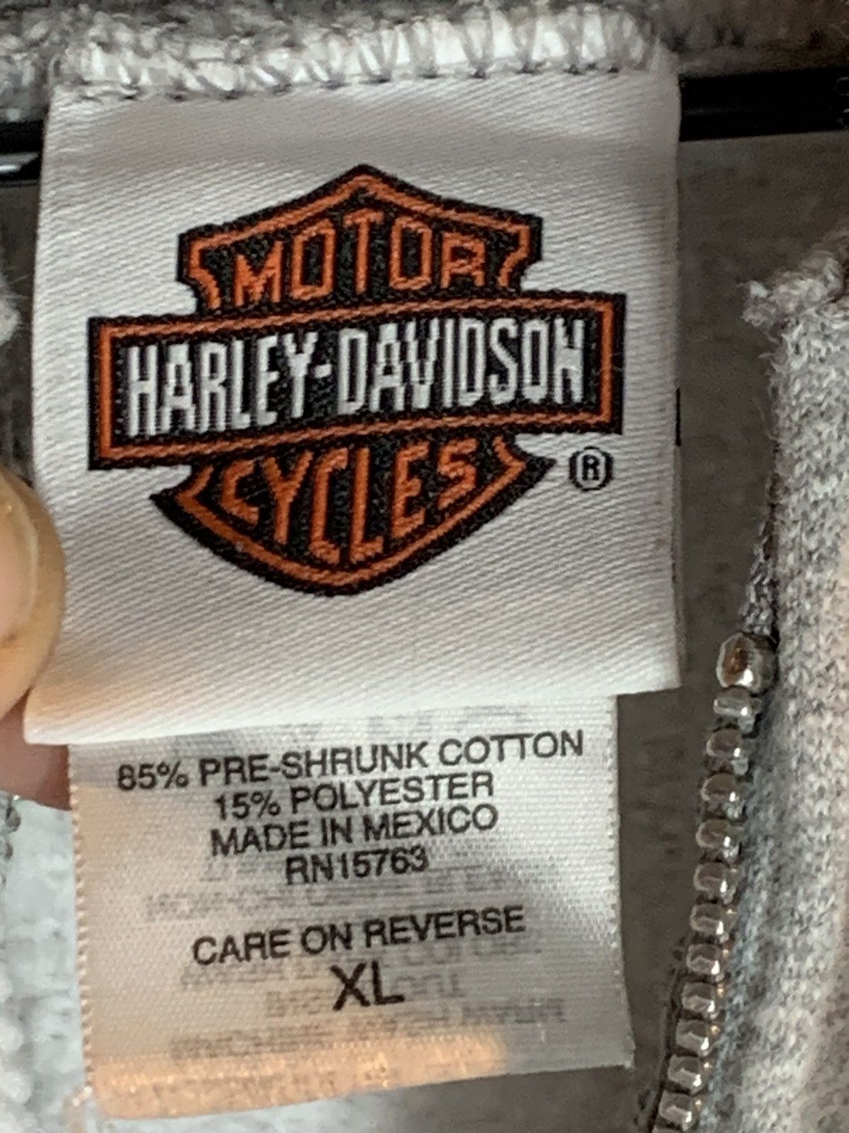 Harley Davidson *RARE* Vintage Harley Davidson Pinstripe Sleeve Zip Hoodie Size US XL / EU 56 / 4 - 9 Thumbnail