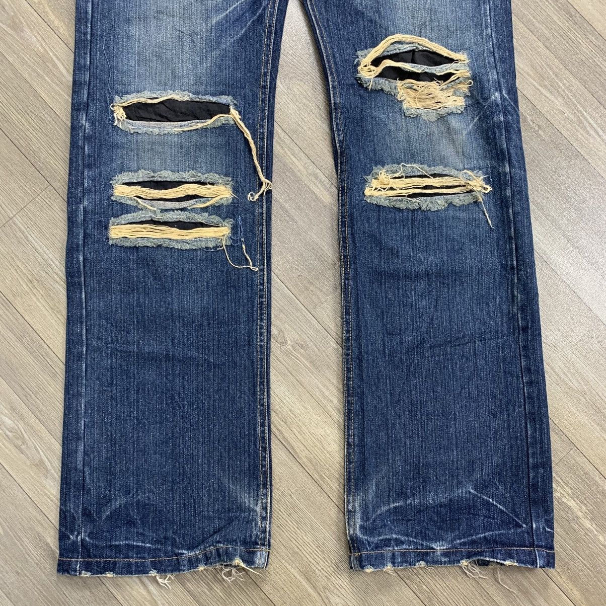 If Six Was Nine × Japanese Brand × Le Grande Bleu (L.G.B.) Crazy Limited Distressed Skull Jeans Size US 35 - 3 Thumbnail