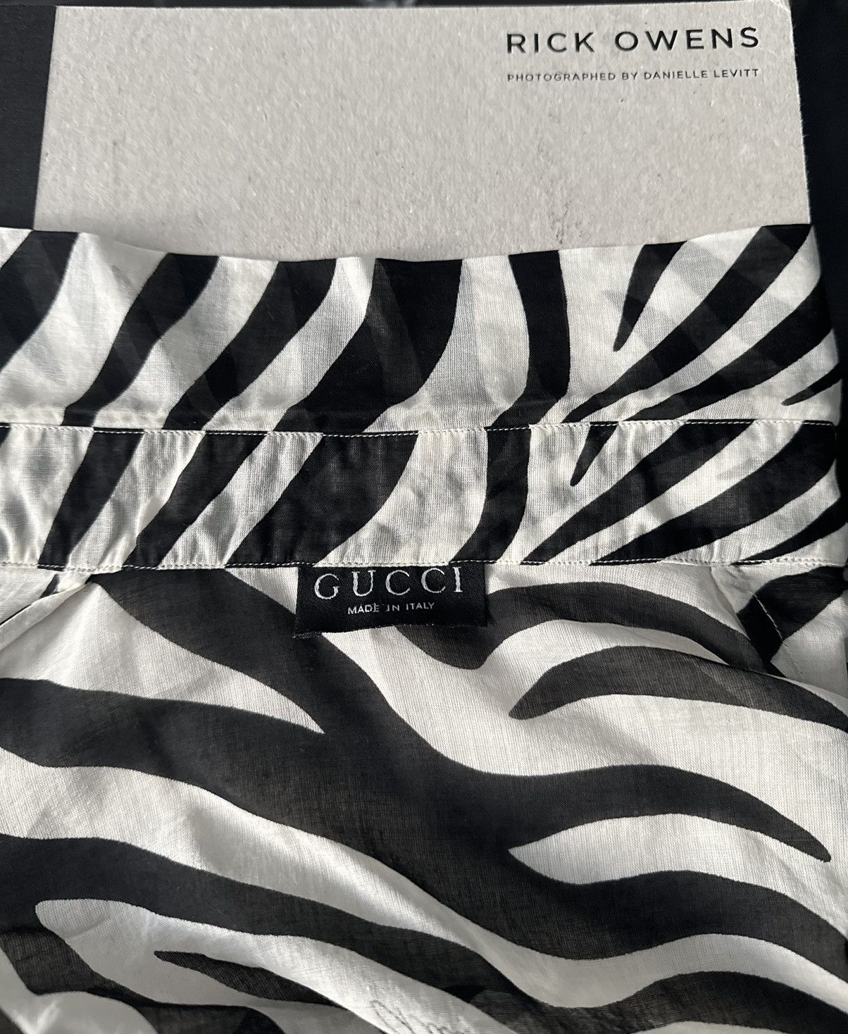 Gucci by Tom Ford S/S 1996 Zebra Print Sheer Blouse