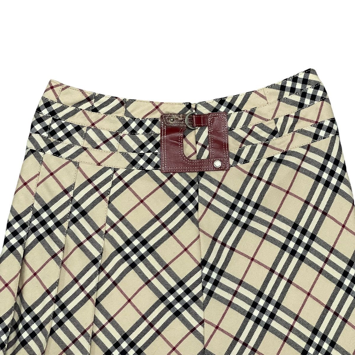 Burberry Vintage Burberry Blue Label Nova Check Wool Pleated Skirt Size 25" / US 0 / IT 36 - 2 Thumbnail