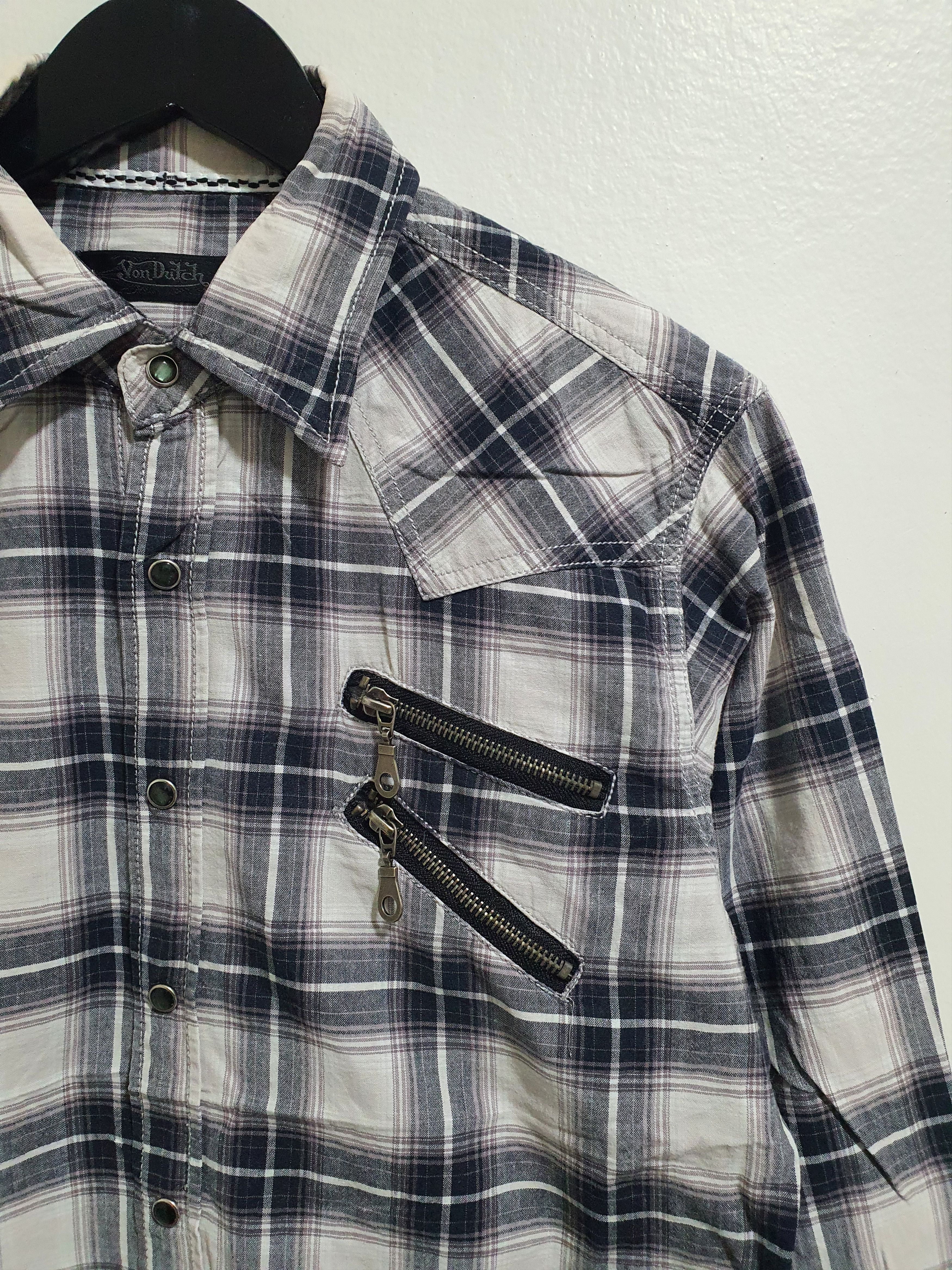 Designer × Von Dutch VON DUTCH 20.5/27.5 DESIGNED CHECKED SNAP BUTTON SHIRT Size US L / EU 52-54 / 3 - 1 Thumbnail