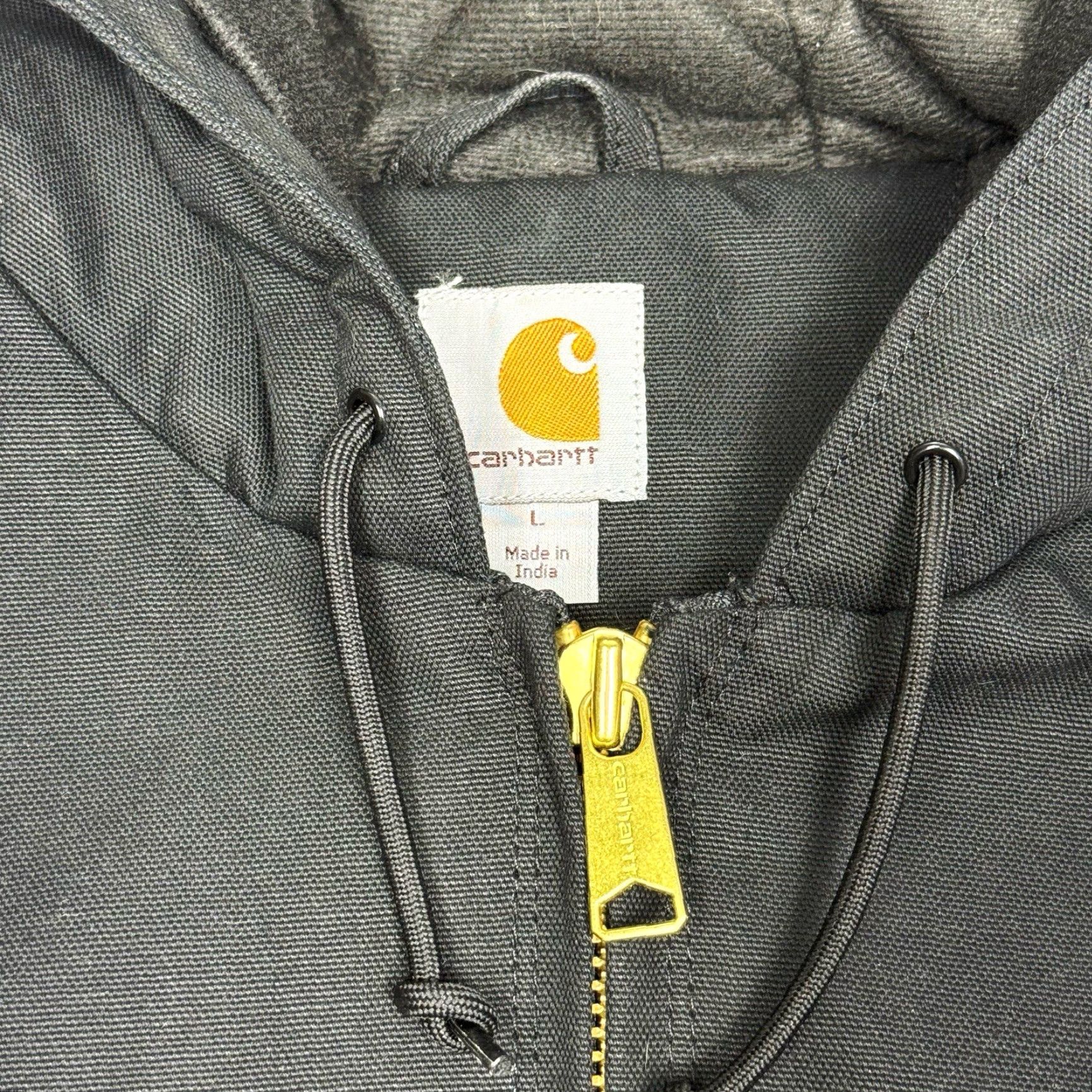 Carhartt VINTAGE Carhartt Hooded Active J Jacket Black Duck Cotton Mens Large Regular Hooded 90s USA Outdoor Workwear Jacket Size US L / EU 52-54 / 3 - 7 Thumbnail