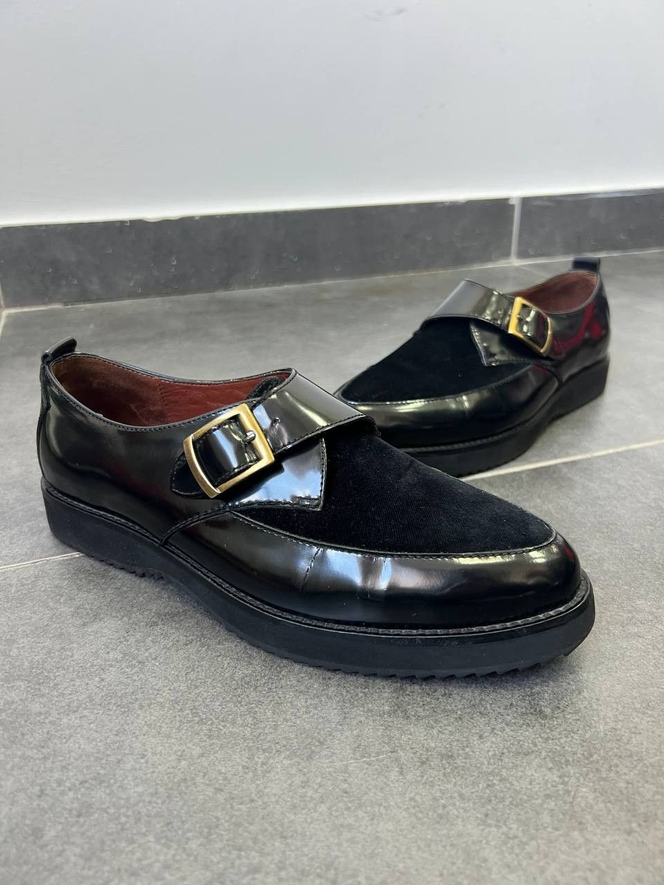 Alexander McQueen Alexander MqQueen velour belted creepers Size US 7 / IT 37 - 1 Thumbnail