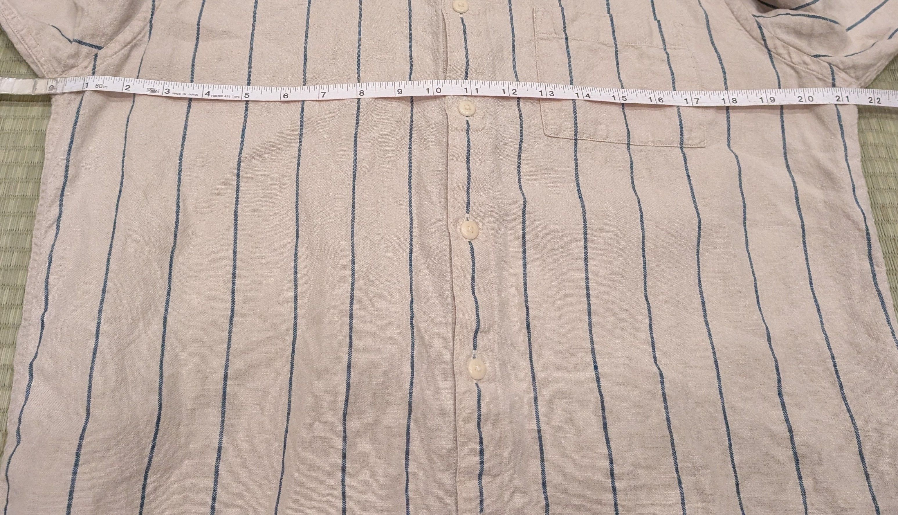 Alex Crane Alex Crane Playa 100% Linen Button Up Shirt Rio Stripe Size US L / EU 52-54 / 3 - 4 Thumbnail
